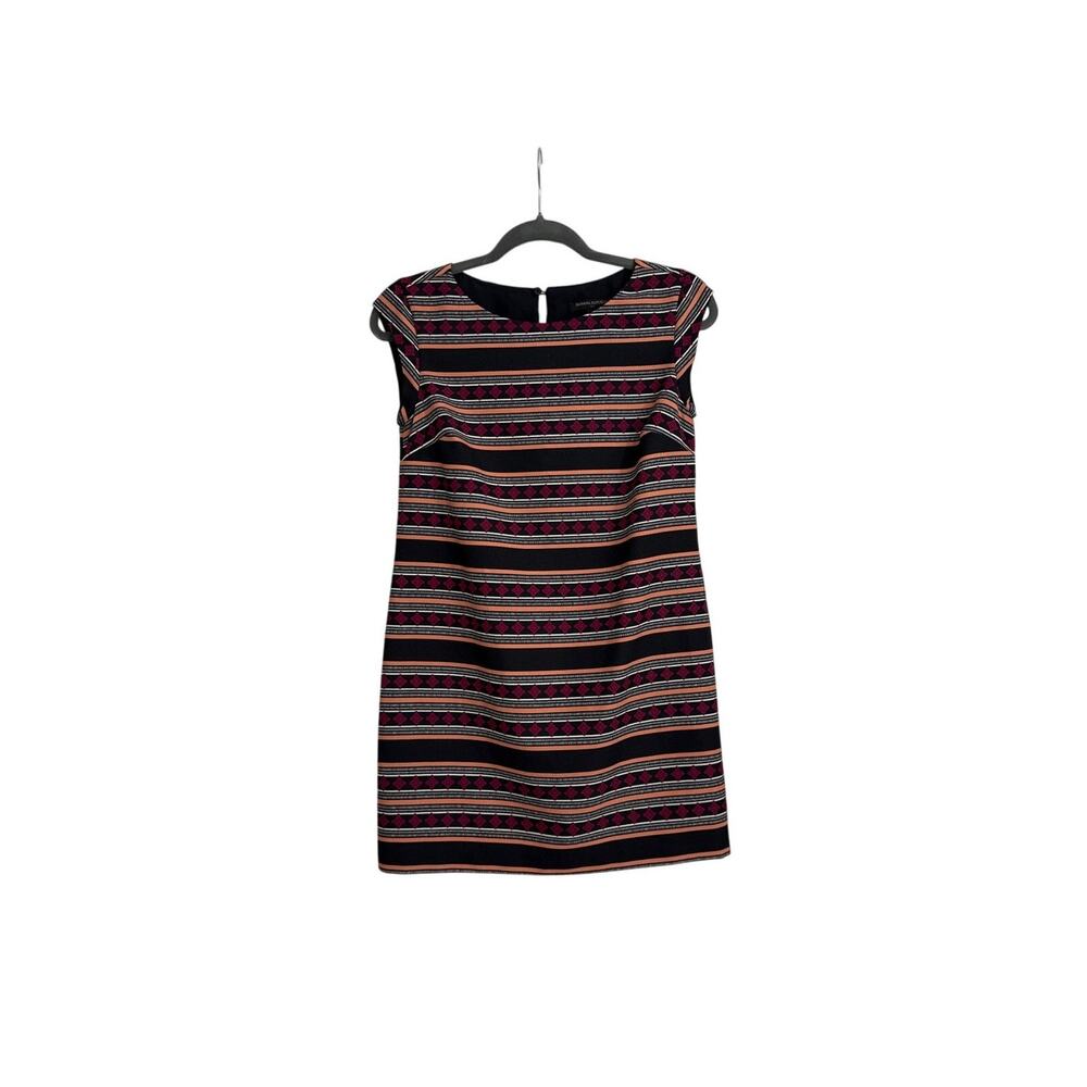 Banana Republic Black Geometric Mini Short Sleeve Above Knee Dress Size Womens 0